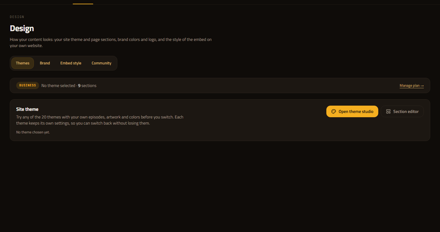 ShowHub pages editor